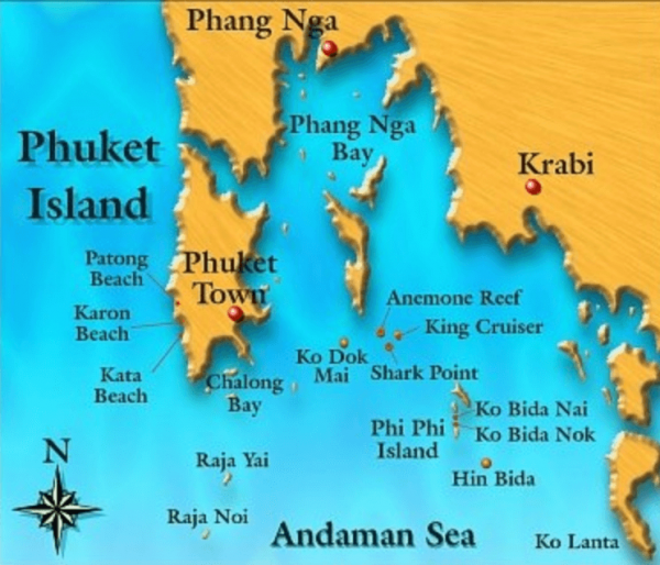 푸켓 바다 지도