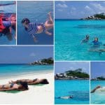 비치에서 즐거운 시간을 보내는 사람들