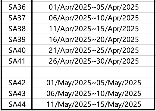 사왓디파사이 보트 2024-2025 시즌 스케줄 2